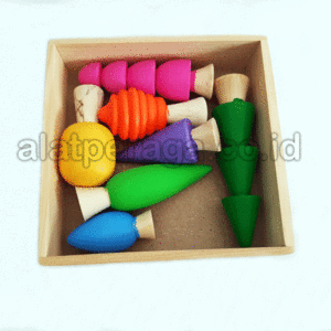 Mainan Edukasi TK PAUD Balok Cemara Warna