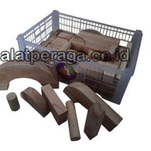 Distributor Suplier Mainan Peraga Edukasi Balok PDK Isi 50 Natural Mindi