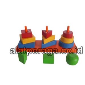 Distributor Suplier Mainan Peraga Edukasi Menara 3 Bentuk