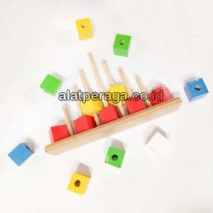 Distributor Suplier Mainan Peraga Edukasi Menara Piramida Balok Kubus