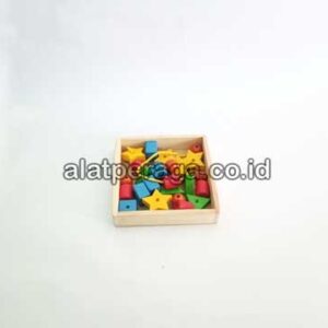 Distributor Suplier Mainan Peraga Edukasi Meronce Geometri Toples