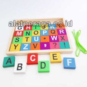 Distributor Suplier Mainan Peraga Edukasi Meronce Huruf Warna
