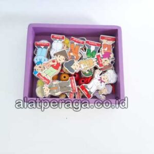 Distributor Suplier Mainan Peraga Edukasi Meronce Profesi Box Warna