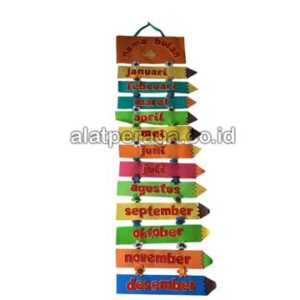 Distributor Suplier Mainan Peraga Edukasi Nama Bulan Spons