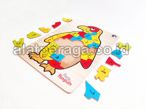 Jual Murah Media Pembelajaran Puzzle Hijaiyah Pinguin