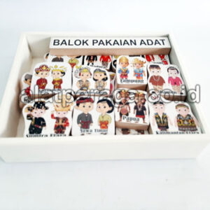 Mainan Peraga Edukasi Balok Pakaian Adat
