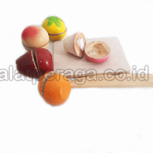 Mainan Peraga Edukasi TK PAUD Miniatur Buah Keranjang