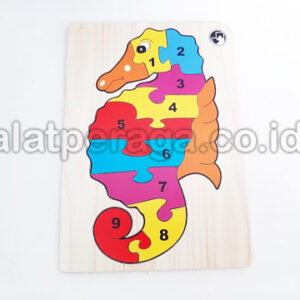 Produsen Distributor Suplier Mainan Peraga Edukasi Puzzle Angka Bentuk Kuda Laut