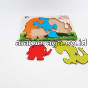 Distributor Suplier Mainan Peraga Edukasi Puzzle Abjad Gajah