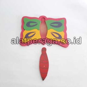 Distributor Suplier Mainan Peraga Edukasi Puzzle Kupu - Kupu Timbul