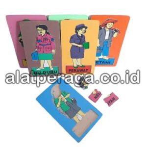 Distributor Suplier Mainan Peraga Edukasi Puzzle Profesi Isi 5