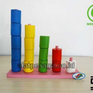 Distributor Suplier Mainan Peraga Edukasi Tangga Silinder Warna