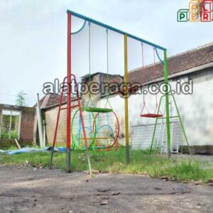Distributor Suplier Mainan peraga edukasi Ayunan 3 Tiang Beton (2 Anak)