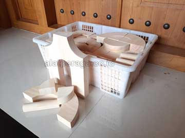 Balok PDK Natural Pinus Isi 105 Pcs Murah